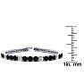 11 3/4 Carat Black and White Diamond Alternating Tennis Bracelet In 14 Karat White Gold, 9 Inches Image-4