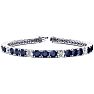 11 1/4 Carat Sapphire and Diamond Alternating Tennis Bracelet In 14 Karat White Gold, 6 1/2 Inches Image-1