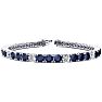 11 1/4 Carat Sapphire and Diamond Alternating Tennis Bracelet In 14 Karat White Gold, 6 1/2 Inches Image-1