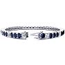 11 1/4 Carat Sapphire and Diamond Alternating Tennis Bracelet In 14 Karat White Gold, 6 1/2 Inches Image-2