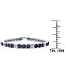 11 1/4 Carat Sapphire and Diamond Alternating Tennis Bracelet In 14 Karat White Gold, 6 1/2 Inches Image-4