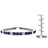12 Carat Sapphire and Diamond Alternating Tennis Bracelet In 14 Karat White Gold, 7 Inches Image-4