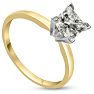 CUSTOM 1 Carat RADIANT Cut Diamond Solitaire Engagement Ring In 14 Karat Yellow Gold Image-2