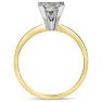CUSTOM 1 Carat RADIANT Cut Diamond Solitaire Engagement Ring In 14 Karat Yellow Gold Image-3