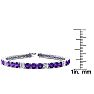 9 1/5 Carat Amethyst and Diamond Alternating Tennis Bracelet In 14 Karat White Gold, 7 Inches Image-4