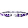 11 1/5 Carat Amethyst and Diamond Alternating Tennis Bracelet In 14 Karat White Gold, 8 1/2 Inches Image-2
