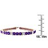 9 1/5 Carat Amethyst and Diamond Alternating Tennis Bracelet In 14 Karat Rose Gold, 7 Inches Image-4