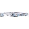 Aquamarine Bracelet: Aquamarine Jewelry: 4 1/2 Carat Aquamarine And Diamond Tennis Bracelet In 14 Karat White Gold, 8 Inches Image-3