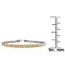 5 Carat Citrine And Diamond Tennis Bracelet In 14 Karat White Gold, 9 Inches Image-4