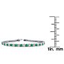 4 1/2 Carat Emerald And Diamond Tennis Bracelet In 14 Karat White Gold, 7 1/2 Inches Image-4