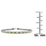 4 1/2 Carat Peridot And Diamond Tennis Bracelet In 14 Karat White Gold, 8 Inches Image-4