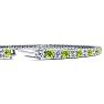 5 Carat Peridot And Diamond Tennis Bracelet In 14 Karat White Gold, 9 Inches Image-3