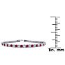 Ruby Bracelet; Ruby Tennis Bracelet; 4 1/4 Carat Ruby And Diamond Tennis Bracelet In 14 Karat White Gold Image-4
