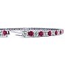 Ruby Bracelet; Ruby Tennis Bracelet; 4 1/2 Carat Ruby And Diamond Tennis Bracelet In 14 Karat White Gold Image-3