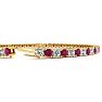 Ruby Bracelet; Ruby Tennis Bracelet; 5 Carat Ruby And Diamond Tennis Bracelet In 14 Karat Yellow Gold Image-3