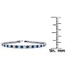 4 Carat Blue And White Diamond Tennis Bracelet In 14 Karat White Gold, 7 Inches Image-4