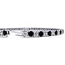 4 Carat Black And White Diamond Tennis Bracelet In 14 Karat White Gold, 7 Inches Image-3