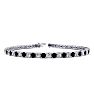 4 3/4 Carat Black And White Diamond Tennis Bracelet In 14 Karat White Gold, 8 1/2 Inches Image-1