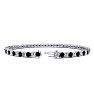 5 Carat Black And White Diamond Tennis Bracelet In 14 Karat White Gold, 9 Inches Image-2
