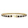 4 Carat Black And White Diamond Tennis Bracelet In 14 Karat Yellow Gold, 7 Inches Image-2