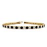 4 1/2 Carat Black And White Diamond Tennis Bracelet In 14 Karat Yellow Gold, 8 Inches Image-1