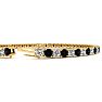 4 1/2 Carat Black And White Diamond Tennis Bracelet In 14 Karat Yellow Gold, 8 Inches Image-3