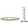 5 Carat Blue Topaz And Diamond Tennis Bracelet In 14 Karat Yellow Gold, 8 Inches Image-4