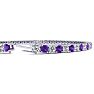 4 1/2 Carat Amethyst And Diamond Tennis Bracelet In 14 Karat White Gold, 8 Inches Image-3