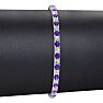 4 1/2 Carat Amethyst And Diamond Tennis Bracelet In 14 Karat White Gold, 8 Inches Image-5