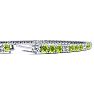5 Carat Peridot And Diamond Alternating Tennis Bracelet In 14 Karat White Gold, 9 Inches Image-3