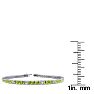 5 Carat Peridot And Diamond Alternating Tennis Bracelet In 14 Karat White Gold, 9 Inches Image-4