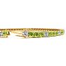 4 1/4 Carat Peridot And Diamond Alternating Tennis Bracelet In 14 Karat Yellow Gold, 7 1/2 Inches Image-3