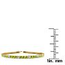 4 1/4 Carat Peridot And Diamond Alternating Tennis Bracelet In 14 Karat Yellow Gold, 7 1/2 Inches Image-4