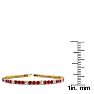 Ruby Bracelet; Ruby Tennis Bracelet; 4 1/2 Carat Ruby And Diamond Alternating Tennis Bracelet In 14 Karat Yellow Gold Image-4