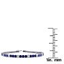 4 1/2 Carat Tanzanite And Diamond Alternating Tennis Bracelet In 14 Karat White Gold, 6 1/2 Inches Image-4