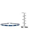 4 1/4 Carat Blue And White Diamond Alternating Tennis Bracelet In 14 Karat White Gold, 7 1/2 Inches Image-4