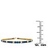 3 1/2 Carat Blue And White Diamond Alternating Tennis Bracelet In 14 Karat Yellow Gold, 6 1/2 Inches Image-4
