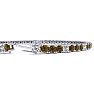 3 1/2 Carat Chocolate Bar Brown Champagne And White Diamond Alternating Tennis Bracelet In 14 Karat White Gold, 6 1/2 Inches Image-3