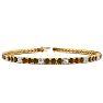 3 1/2 Carat Chocolate Bar Brown Champagne And White Diamond Alternating Tennis Bracelet In 14 Karat Yellow Gold, 6 Inches Image-1