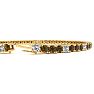 4 Carat Chocolate Bar Brown Champagne And White Diamond Alternating Tennis Bracelet In 14 Karat Yellow Gold, 7 Inches Image-3