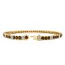 4 1/2 Carat Chocolate Bar Brown Champagne And White Diamond Alternating Tennis Bracelet In 14 Karat Yellow Gold, 8 Inches Image-2