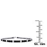3 1/2 Carat Black And White Diamond Alternating Tennis Bracelet In 14 Karat White Gold, 6 Inches Image-4