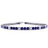 5 Carat Sapphire And Diamond Alternating Tennis Bracelet In 14 Karat White Gold, 7 Inches Image-1