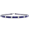 6 1/3 Carat Sapphire And Diamond Alternating Tennis Bracelet In 14 Karat White Gold, 9 Inches Image-1