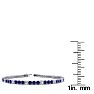6 1/3 Carat Sapphire And Diamond Alternating Tennis Bracelet In 14 Karat White Gold, 9 Inches Image-4