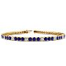4 1/2 Carat Sapphire And Diamond Alternating Tennis Bracelet In 14 Karat Yellow Gold, 6 1/2 Inches Image-1