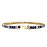 5 Carat Sapphire And Diamond Alternating Tennis Bracelet In 14 Karat Yellow Gold, 7 Inches Image-2
