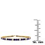6 Carat Sapphire And Diamond Alternating Tennis Bracelet In 14 Karat Yellow Gold, 8 1/2 Inches Image-4