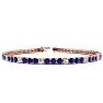 5 Carat Sapphire And Diamond Alternating Tennis Bracelet In 14 Karat Rose Gold, 7 Inches
 Image-1