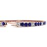 5 Carat Sapphire And Diamond Alternating Tennis Bracelet In 14 Karat Rose Gold, 7 Inches
 Image-3